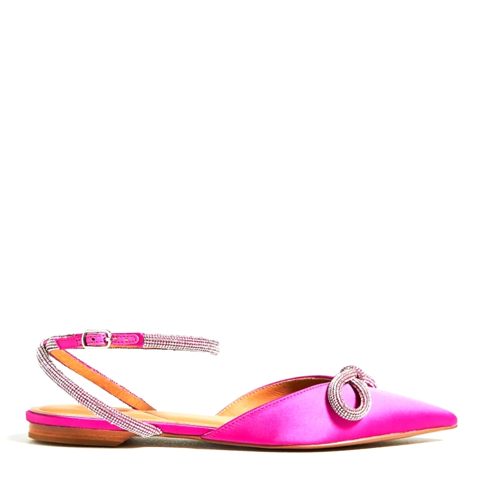 BiBi Lou Anthropologie Pink Flats with Bows